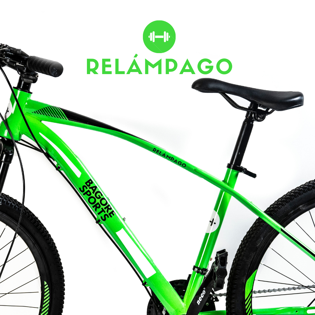 Mountain Bike Bicicleta 21 Relámpago Bagore Sports r26 Verde - Bagore