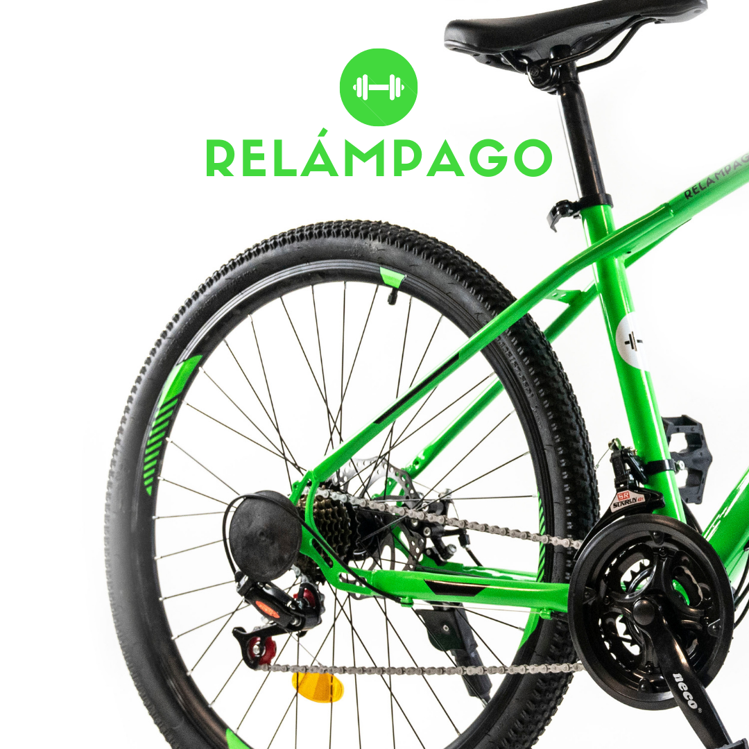 Mountain Bike Bicicleta 21 Relámpago Bagore Sports r26 Verde - Bagore