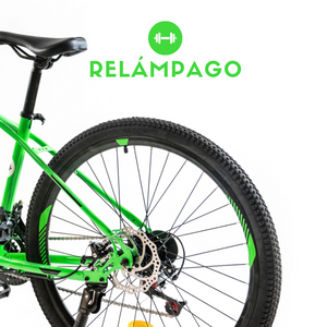 Mountain Bike Bicicleta 21 Relámpago Bagore Sports r26 Verde - Bagore