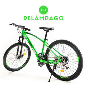 Mountain Bike Bicicleta 21 Relámpago Bagore Sports r26 Verde - Bagore