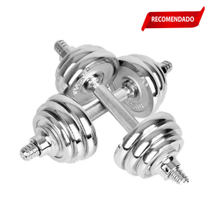 Set de mancuernas de 20 kg Ajustable  / Cromo - Bagore