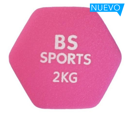 Mancuerna De 2kg Bagore Sports / Rosa Pesas Neopreno - Bagore